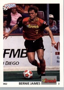 1991 Soccer Shots MSL MISL NASL NPSL - Cleveland Crunch  #062 Bernie James