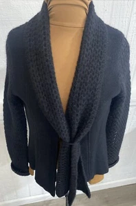 Vintage St. Ambecco One Button Cardigan Pullover Schwarz Langarm Wolle Italy L - Bild 1 von 10