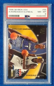 1996 Fleer Skybox USA #55 Hardaway/O'Neal PSA 8 NM-MT "POP" 1 Only 6 higher - Picture 1 of 7