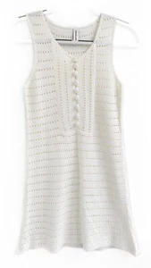Vintage Jeanswest Ivory Knitted Short Mini Dress | Size XS | Excellent Condition - Picture 1 of 3