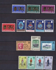 ASCENSION four sets VFNH uniforms stamp on stamp crests ship fish - Picture 1 of 3