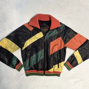 Gwen Stefani LAMB Rastafari Rasta Bomber Jacket XS Jamaica Africa Ethiopia Y2K - Picture 1 of 10