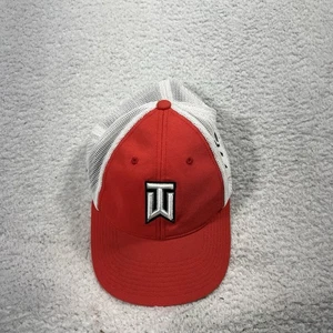 Tiger Woods Mütze Kappe Stretch tailliert Herren Medium rot Nike Golf Flex Fit Strick - Bild 1 von 9