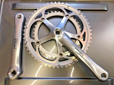 Nuevo Juego de bielas Campagnolo Veloce 9 velocidades 175 mm 53-39t cuadrado cónico Italia Campy Foto 1 de 4