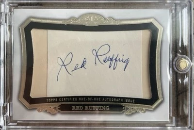2013 Topps Tier One RED RUFFING Cut Signature Auto 1/1 - Image 1 of 2