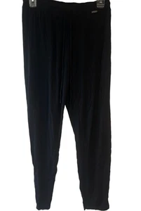 Nicole Miller pantalone donna piccolo nero elasticizzato elastico e cravatta vita 28" LEGGI - Foto 1 di 8
