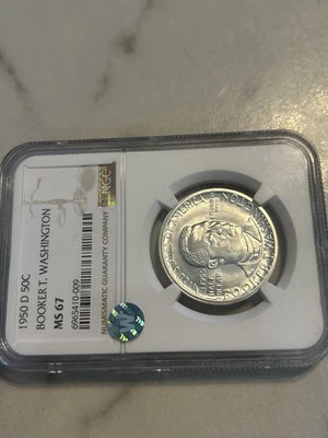 1950 d NGC Ms 67  Booker T Washington Stunner! Bargain! Check My Listings😊 - Image 1 of 4