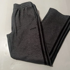 Adidas Boys Pants Size M 10/12 Dark Gray Athletic Pants Straight Leg - Picture 1 of 6