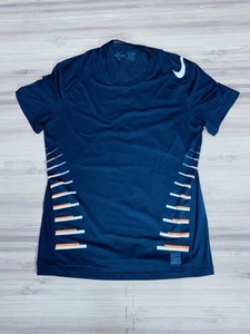 Nike Pro Shirt Women’s Med Black Fitted Dri-Fit Base Layer Fighting Training Gym - Picture 1 of 8
