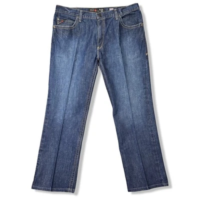 Pantalones de mezclilla Ariat M4 FR relajados para hombre 40x32 azul oscuro CAT2 Foto 1 de 4