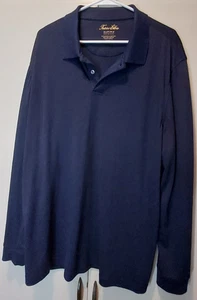 Tasso Elba Supima Herren Langarm Polo, blau, Gr. XXL - Bild 1 von 4