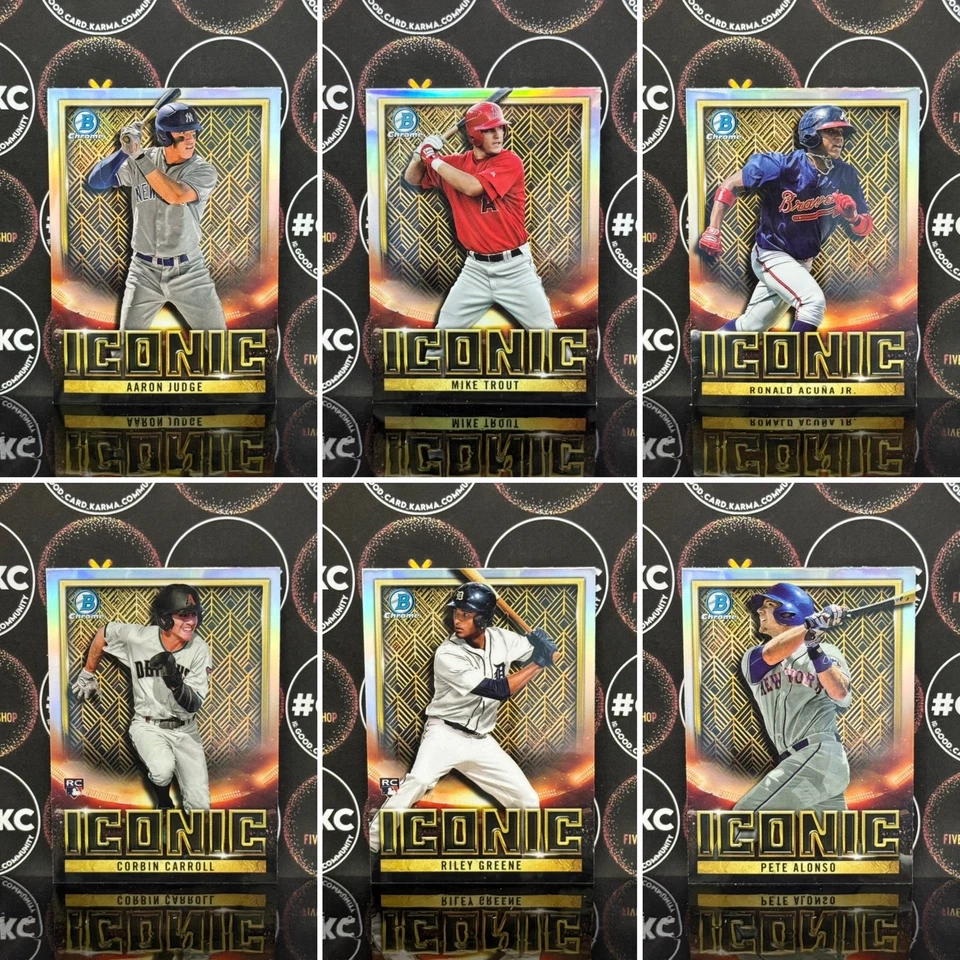 2023 Bowman Chrome Bowman Iconic Inserts - You Pick Singles Complete Your Set - Image 1 of 1