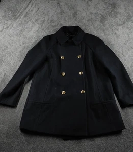 Zara Mantel Damen mittelgroß dunkelblau City Outdoor Wolle Peacoat - Bild 1 von 10