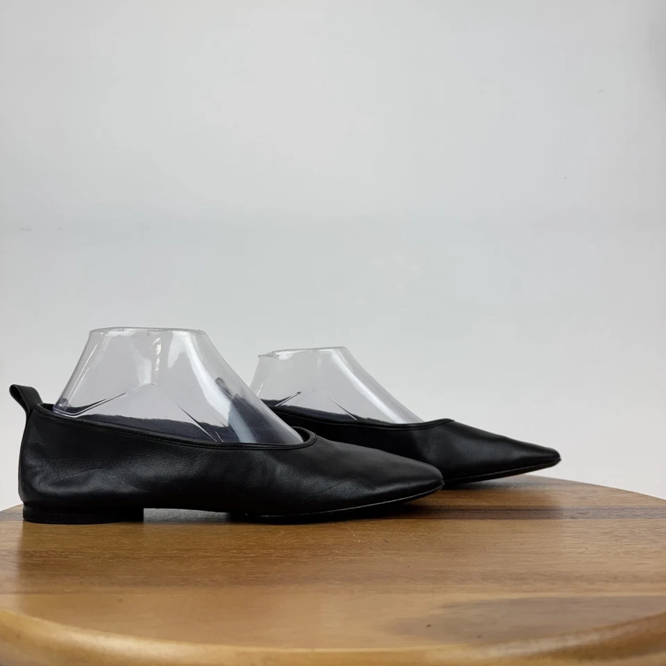 Nuevo Para Mujer Vince Vivian Cuero Negro Cómodo Informal Ballet Pisos Talla 8 M Nuevo Sin Caja Foto 1 de 4