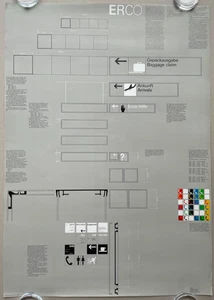 Plakat Poster Otl Aicher Flughafen Piktogramme Design Architektur Grafikdesign - Bild 1 von 7