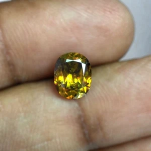 6.46cts Long Oval Multi Color Titanite Natural Sphene Loose Genuine Gemstones - Bild 1 von 4