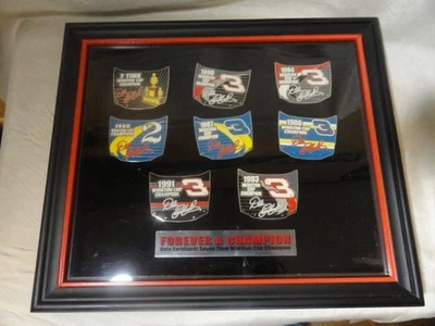 FOREVER A CHAMPION EARNHARDT 7 TIME WINSTON CUP CHAMP PIN DISPLAY 8 PINS - Image 1 of 4