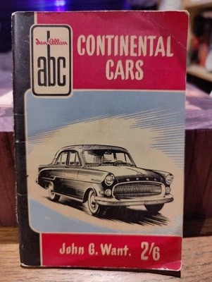 Ian Allan ABC Continental Cars 1956 Edition PB Book Vintage Very Good Condition  - Image 1 of 4