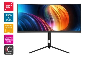 Kogan 30" Curved Ultrawide FHD 200Hz 1ms FreeSync Gaming Monitor (2560 x 1080) - Picture 1 of 5