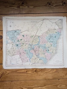 J And C Walker Map Of Suffolk 1835 - Picture 1 of 2