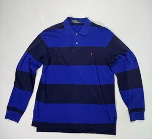 Camisa De Colección Polo Ralph Lauren Rugby Grande Azul Rayas Pony Logo Y2K Años 90 Clásica - Imagen 1 de 10