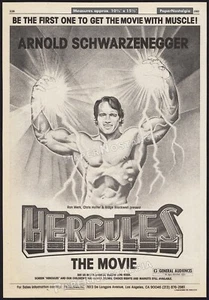 HÉRCULES en NUEVA YORK - Anuncio comercial original 1983 / póster_ Arnold Schwarzenegger - Imagen 1 de 1
