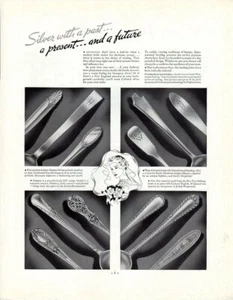 1936 Vintage print ad Kitchen International Sterling Sliverware Past Present ad - Picture 1 of 2