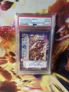 2022-23 Marvel Upper Deck Annual Creator Corner Auto JASON AARON PSA Nr Mt 8 - Imagen 1 de 3
