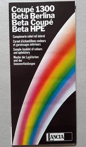 Folleto de opciones de color y ajuste Lancia c.1976 - Beta Berlina Beta cupé beta HPE - Imagen 1 de 3