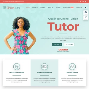 Online Tutor Website Design with Free VPS Web Hosting and Installation - Picture 1 of 8
