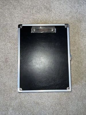 Vaultz Locking Storage Clipboard 13"" X 10"" Black with Chrome Accents VZ00151 - Image 1 of 4
