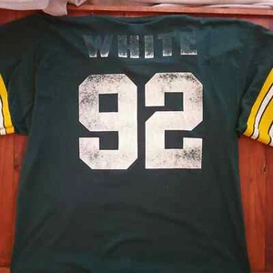 Reggie White Hall of Fame Green Bay Packers NFL Vintage 1990s Jersey Shirt - Picture 1 of 4