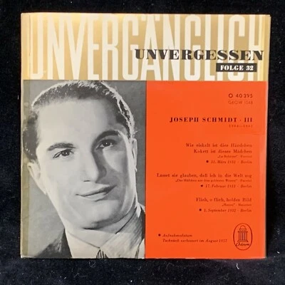 JOSEPH SCHMIDT tenor - III - Puccini & Massenet - ODEON 7-INCH 45-RPM LP - Image 1 of 4