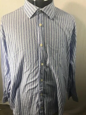Camisa Birmania Bibas Calce Ajustado Rayas Manga Larga - 17.5 - 34/35 Foto 1 de 3
