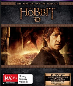 The Hobbit 3D, The Motion Picture Trilogy Boxset (Extended Edition) 3D + Blu-ray - Picture 1 of 1