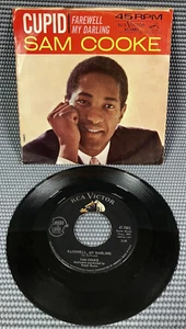 Sam Cooke Cupid / Farewell My Darling RCA Victor Vinyl 45 W/Picture Sleeve VG+ - Picture 1 of 4