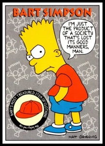 1993 SkyBox Simpsons S3 Bart Simpson | Skateboard Rebel Icon Card - Picture 1 of 2