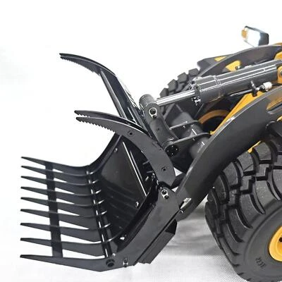 Metal Root Rake Grapple Attachment for MTM 1/14 RC Hydraulic Loader WA480 E260L - Image 1 of 4