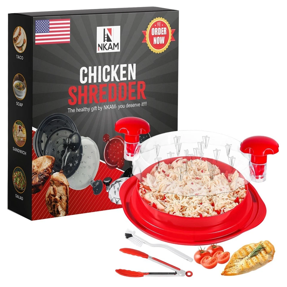 Actualización Trituradora de Pollo, Herramienta Picadora de Carne con Asas Antideslizante Foto 1 de 4