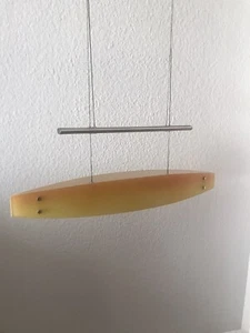 Vintage Pendelleuchte, Esszimmerleuchte, Küchenlampe, Gelb Orange - Bild 1 von 7