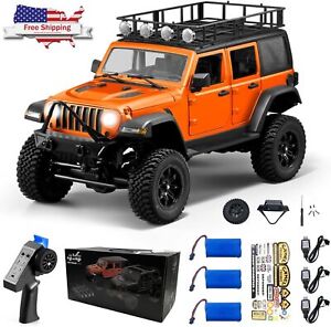 1/12 RC Crawler MN128 RC Jeep Remote Control Vehicle Ready Set W/ 3 pack Battery