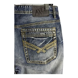 TK Axel Jeans Herren 32x30 Treadwell Relaxed Straight Leg Denim Schnurrhaare Rock - Bild 1 von 11