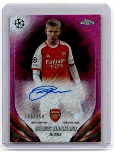 2023-24 Topps Cromo UEFA Club #CA-OZ Oleksandr Zinchenko Autógrafo Rosa #/250 - Imagen 1 de 2