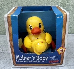 TOMY Mother n Baby Duck Pull String Toy Vintage 1994 Preschool Baby NEW VTG - Picture 1 of 3