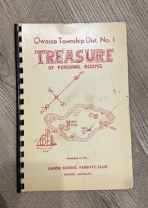 1959 Owosso Michigan Community Cookbook – Treasure of Recipes - Imagen 1 de 4