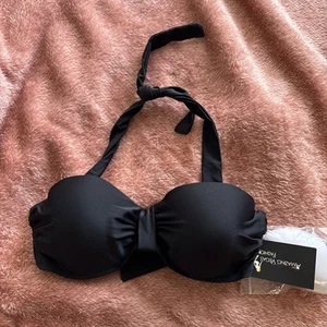 New With Tag Padded push-upBlack Bikini Top Swimsuit Swimwear Size S - Picture 1 of 5