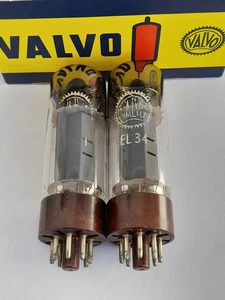 2x EL34  Röhren  VALVO   xf4 - DD  Getter - EL 34 - 1961 - Bild 1 von 9