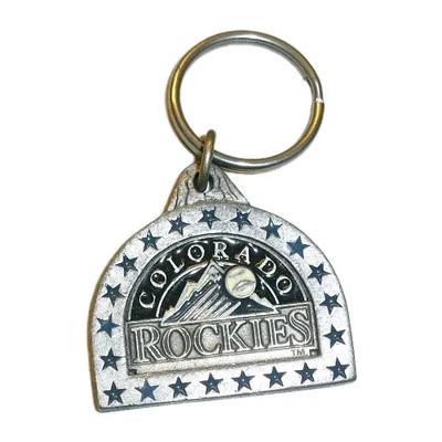 Colorado Rockies Metal Pewter Keychain New Mlb Baseball - Image 1 of 2