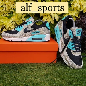 ❤️Neu mit Karton & Original Nike® Air Max 90 PRM Camo Turnschuhe in Aurora Grün UK Größe 9 - Bild 1 von 18