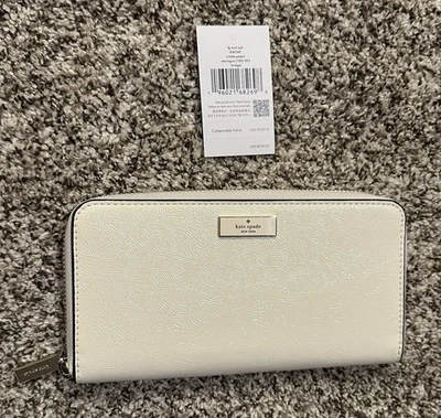 Cartera Continental Grande Kate Spade Bridget Patente Arrugada, Nueva Con Etiquetas Foto 1 de 4